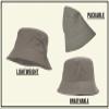 TOP HEADWEAR Bucket Hat for Men Women - Cotton Packable Fishing Cap, Grey L/XL view 3