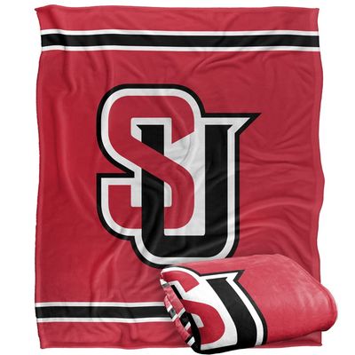 Seattle University Redhawks Blanket, 50"x60", Primary Logo Stripes, Silky Touch Super Soft Throw