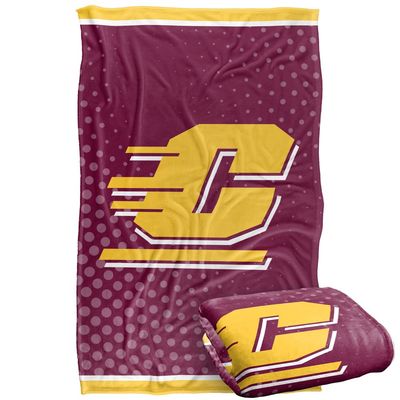 Central Michigan University Chippewas Blanket, 36"x58", Logo Dots, Silky Touch Super Soft Throw