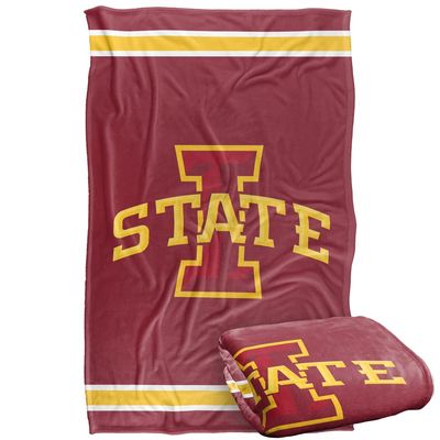 Iowa State University Cyclones Blanket, 36"x58", Primary Logo Stripes, Silky Touch Super Soft Throw