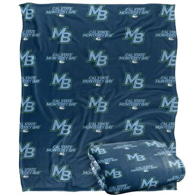 Cal State Monterey Bay Otters Blanket, 50"x60", Logo Pattern, Silky Touch Super Soft Throw