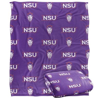 Northwestern State University Demons Blanket, 50"x60", Logo Pattern, Silky Touch Super Soft Throw
