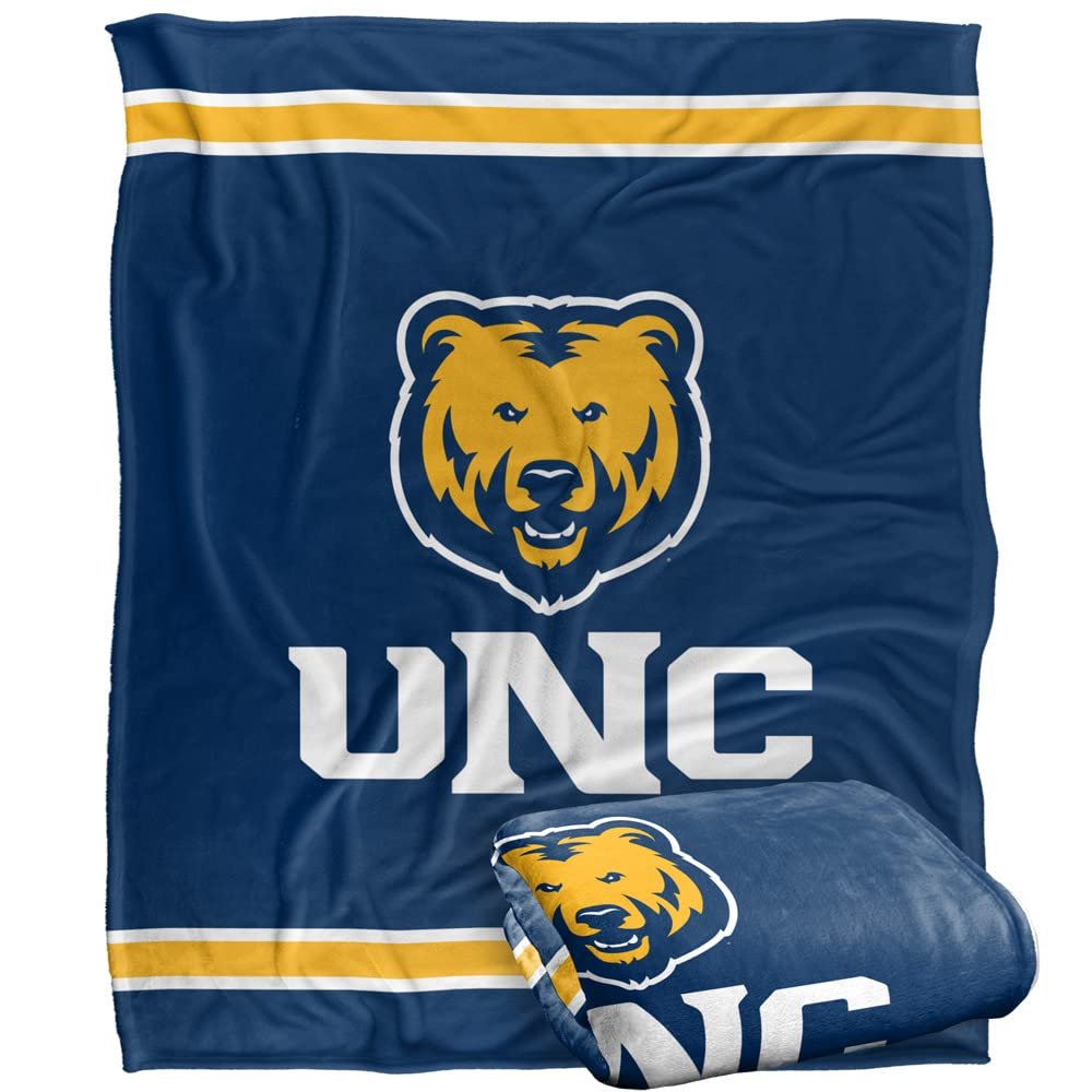 University of Northern Colorado Chargers Blanket, 50"x60", Primary Logo Stripes, Silky Touch Super Soft Throw