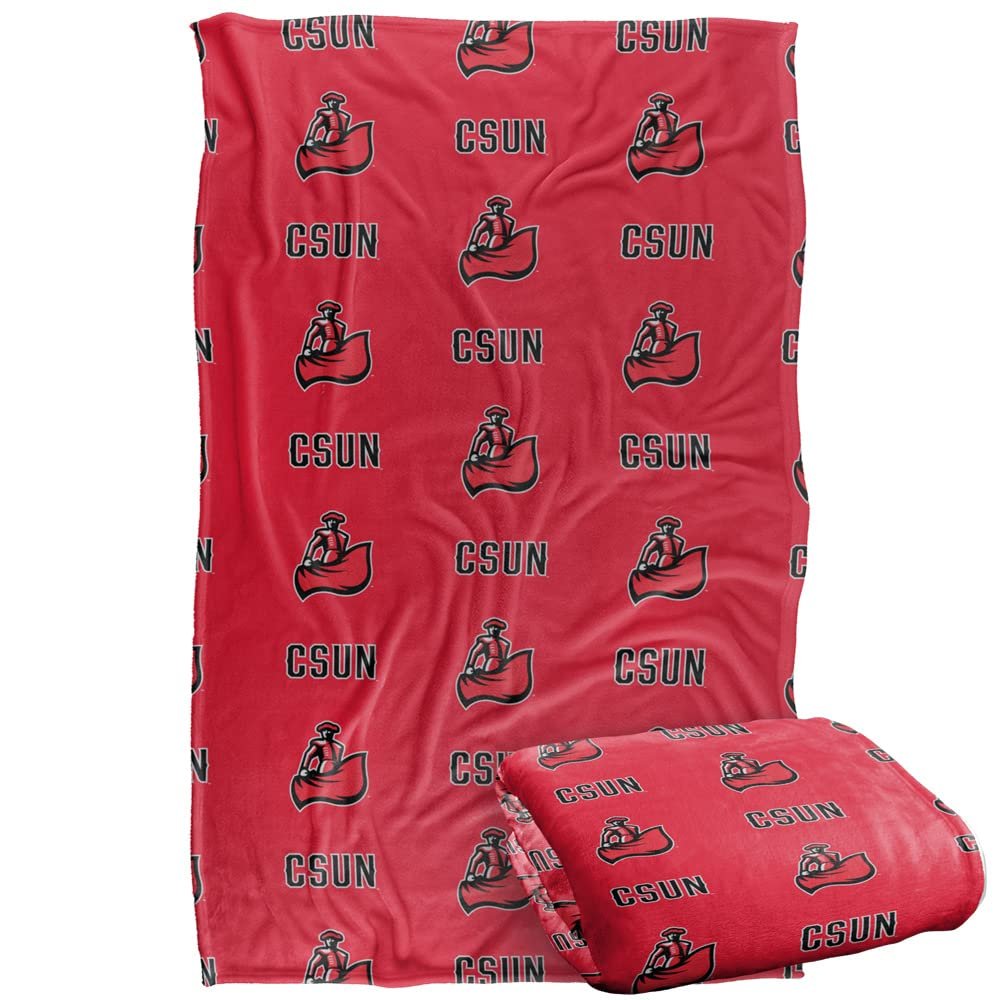 California State Univeristy - Northridge Matadors Blanket, 36"x58", Logo Pattern, Silky Touch Super Soft Throw
