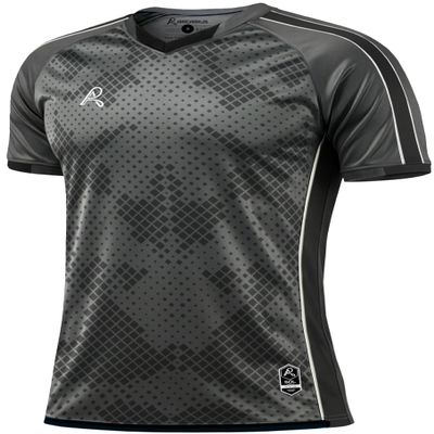 Arcarius Men's Pro Soccer Jersey Moisture Wicking Match or Goalie Uniform (Black/Gray, X-Small)