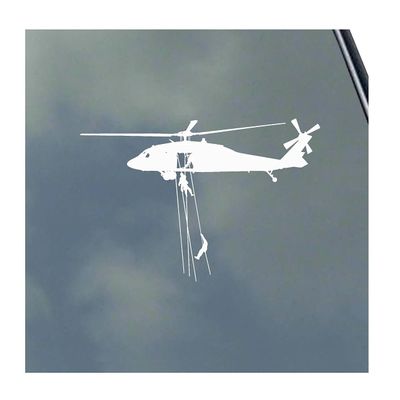 UH-60 Black Hawk Pilot with Hoist Vinyl Sticker Decal Army Veteran Afghanistan Iraq War