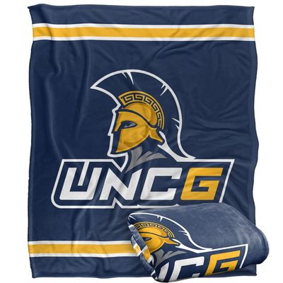 University of North Carolina Greensboro Spartans Blanket, 50'x60', Primary Logo Stripes, Silky Touch Super Soft Throw