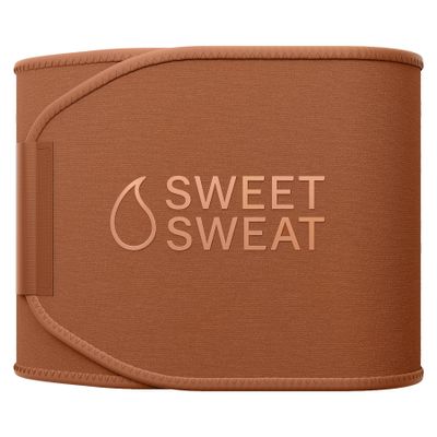 Sports Research Sweet Sweat Toned Waist Trimmer for Women and Men | Premium Waist Trainer Belt to 'Tone' your Stomach Area (Clay, Small)