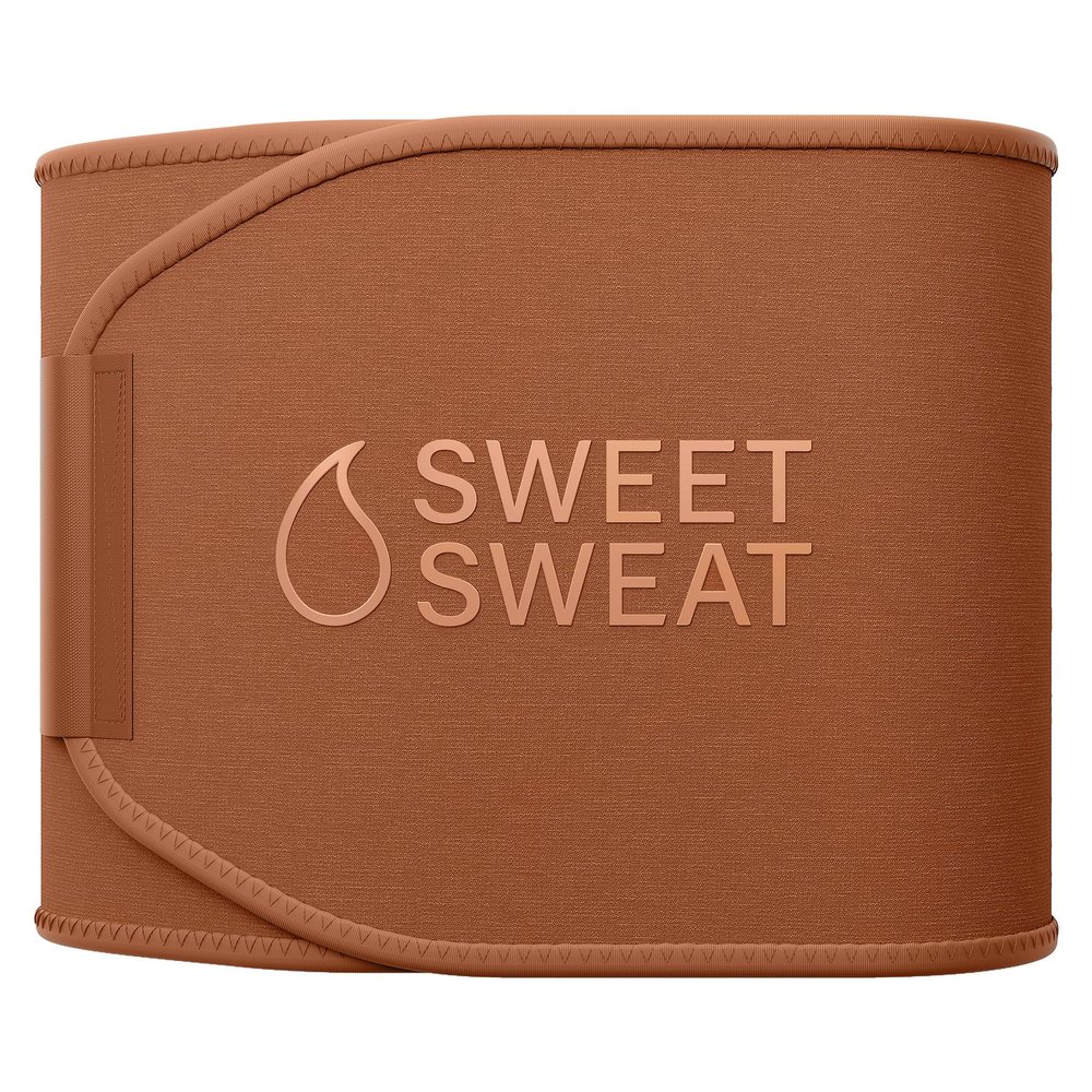 Sports Research Sweet Sweat Toned Waist Trimmer for Women and Men | Premium Waist Trainer Belt to 'Tone' your Stomach Area (Clay, Small)
