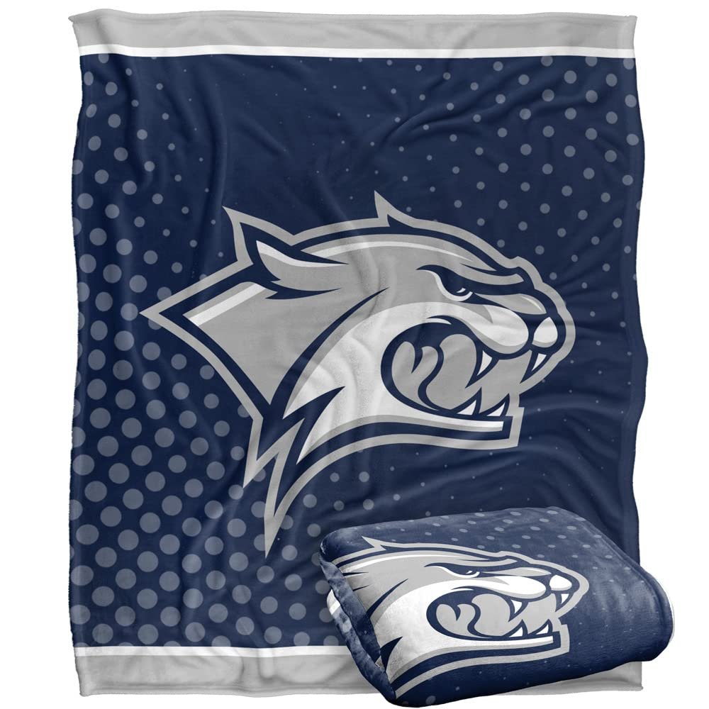 University of New Hampshire Wildcats Blanket, 50"x60", Logo Dots, Silky Touch Super Soft Throw