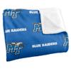Middle Tennessee State University Blue Raiders Blanket, 50"x60", Logo Pattern, Silky Touch Super Soft Throw view 3