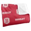 Bradley University Braves Blanket, 36"x58", Logo Pattern, Silky Touch Super Soft Throw view 3