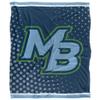 Cal State Monterey Bay Otters Blanket, 50"x60", Logo Dots, Silky Touch Super Soft Throw view 2