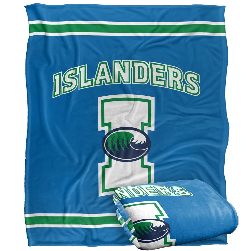 Texas A&M Corpus Christi Islanders Blanket, 50"x60", Primary Logo Stripes, Silky Touch Super Soft Throw