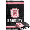Bradley University Braves Blanket, 36"x58", Primary Logo Stripes, Silky Touch Super Soft Throw view 1
