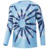 HUK Kids' Standard Pursuit Long Sleeve Sun Protecting Fishing Shirt, Spiral Dye-Baltic Sea, Small view 1