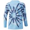 HUK Kids' Standard Pursuit Long Sleeve Sun Protecting Fishing Shirt, Spiral Dye-Baltic Sea, Small view 2