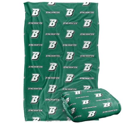 Binghamton University Bearcats Blanket, 36"x58", Logo Pattern, Silky Touch Super Soft Throw