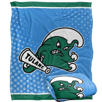 Tulane University Green Wave Blanket, 50"x60", Logo Dots, Silky Touch Super Soft Throw
