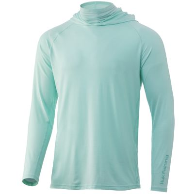 HUK Men's Standard A1A Hoodie | Quick-Dry Performance Sweatshirt +30 UPF, Beach Glass, 3X-Large