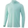 HUK Men's Standard A1A Hoodie | Quick-Dry Performance Sweatshirt +30 UPF, Beach Glass, 3X-Large view 1