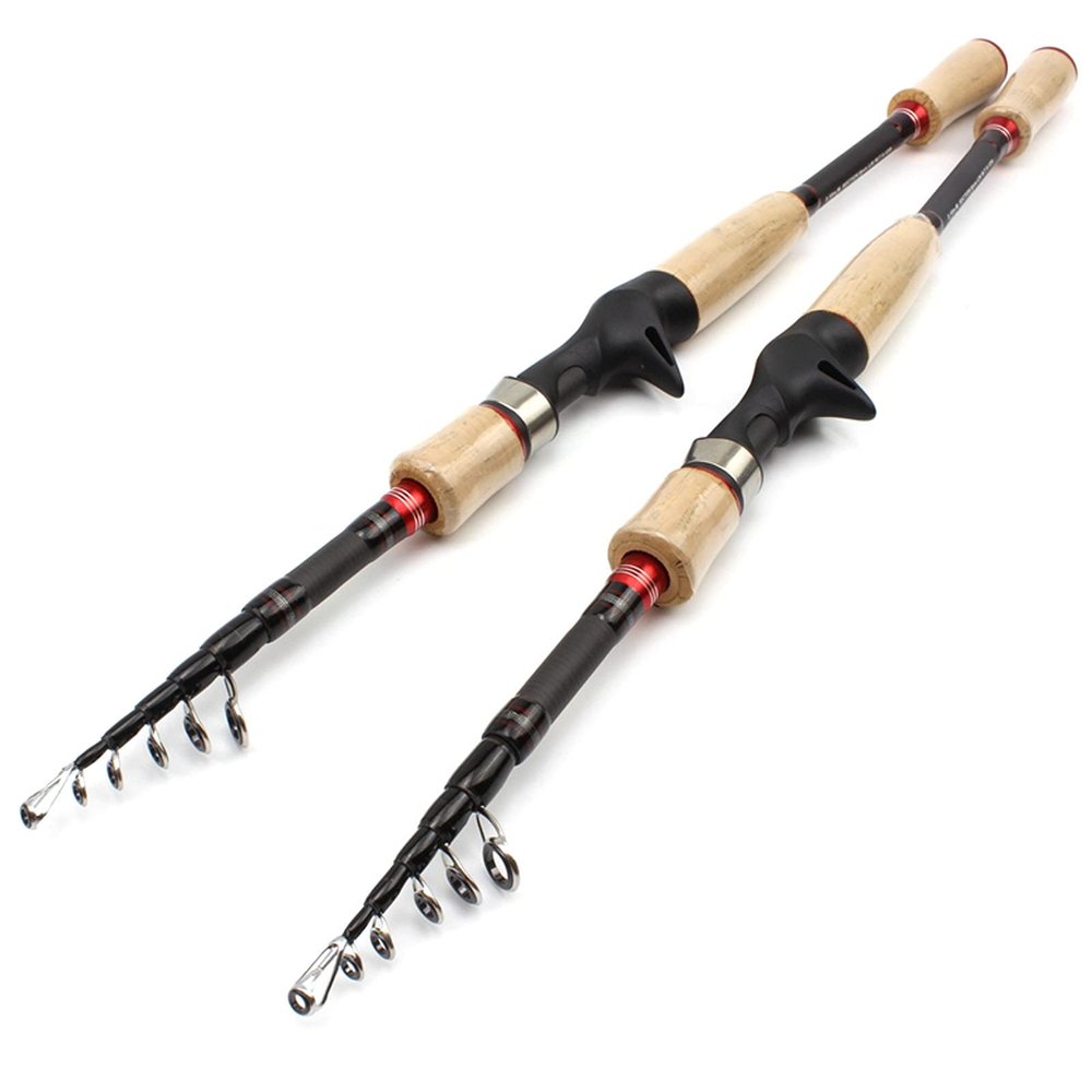 2. 1M 2.4M 2.7M. Lure Rod Carbon Wood Handle Spinning Fishing Rod, M Power Fishing Lure 10-25G Ultra-Light Fishing Rod Travel Rod Trout Rod Surf Fishing ZYHYD (Size : 2.4m)