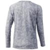 HUK Kids' Standard Pursuit Long Sleeve Sun Protecting Fishing Shirt, Running Lakes-Overcast Grey, Small view 2