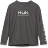 HUK Kids' Standard Pursuit Long Sleeve Sun Protecting Fishing Shirt, Volcanic Ash, Small view 1