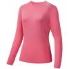 BASSDASH Womens UPF 50+ UV Sun Protection T-Shirt Long Sleeve Fishing Hiking Performance Shirts Pink view 1