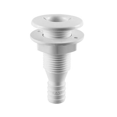 ihreesy 5/8 Inch Thru-Hull Connector,ABS Plastic Straight Thru-Hull Connector Fitting Boat Transom Drain Tube White Thru Hull Fittings Boat Drain Pipe Accessories