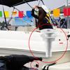 ihreesy 5/8 Inch Thru-Hull Connector,ABS Plastic Straight Thru-Hull Connector Fitting Boat Transom Drain Tube White Thru Hull Fittings Boat Drain Pipe Accessories view 2