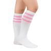 American Trends Toddler Girl Socks Knee High Tube Baseball Football Long Sports Soccer Socks for Child Girls 1 Pack White Pink 3-6 Years view 2