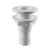 ihreesy 3/4 Inch Thru-Hull Connector,ABS Plastic Straight Thru-Hull Connector Fitting Boat Transom Drain Tube White Thru Hull Fittings Boat Drain Pipe Accessories view 1