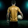 Arcarius Men's Pro Soccer Jersey  Moisture Wicking Match or Goalie Uniform (Gold/Black, Large) view 3
