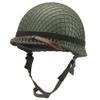 SYLPHID Outdoor Green WW2 US M1 Helmet Steel Field with Net Cover cat Eye Belt view 1