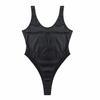 Yihuimin Womens Shiny Metallic High Cut Swimsuits One Piece Bikini Monokini Swimwear Bathing Suit Black Medium view 4