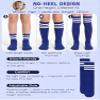 American Trends Toddler Girl Socks Knee High Tube Baseball Football Long Sports Soccer Socks for Child Girls 3 Pack White view 4
