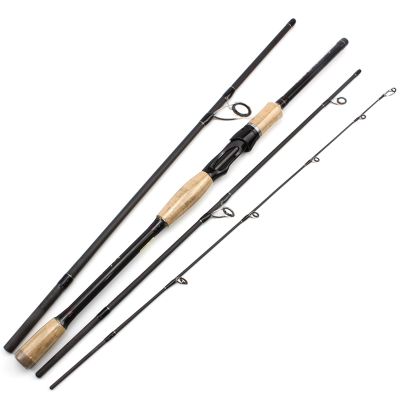 2.1M 2.4M 2.7MLure Rod Carbon Wood Handle 4-Section Fishing Rod M Power 12-25lb Fishing Lure 10-25g Ultralight Fishing Rod Travel Rod Trout Rod Surf Fishing ZYHYD