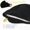 Camptrace Toddler Baby Winter Hat Warm Fleece Lined Knit Kids Hat with Earflap Infant Newborn Pom Beanie Knit Cap Girls Boys Black view 3