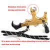 AMEYXGS Archery Compound Release Aids 3/4 Fingers Automatic Bow Release Trigger Thumb Release with Metal D Loop for Compound Bow Accessory (Gold) view 4