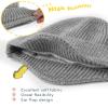 Camptrace Toddler Baby Winter Hat Warm Fleece Lined Knit Kids Hat with Earflap Infant Newborn Pom Beanie Knit Cap Girls Boys Grey view 2