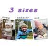 Camptrace Toddler Baby Winter Hat Warm Fleece Lined Knit Kids Hat with Earflap Infant Newborn Pom Beanie Knit Cap Girls Boys Grey view 4