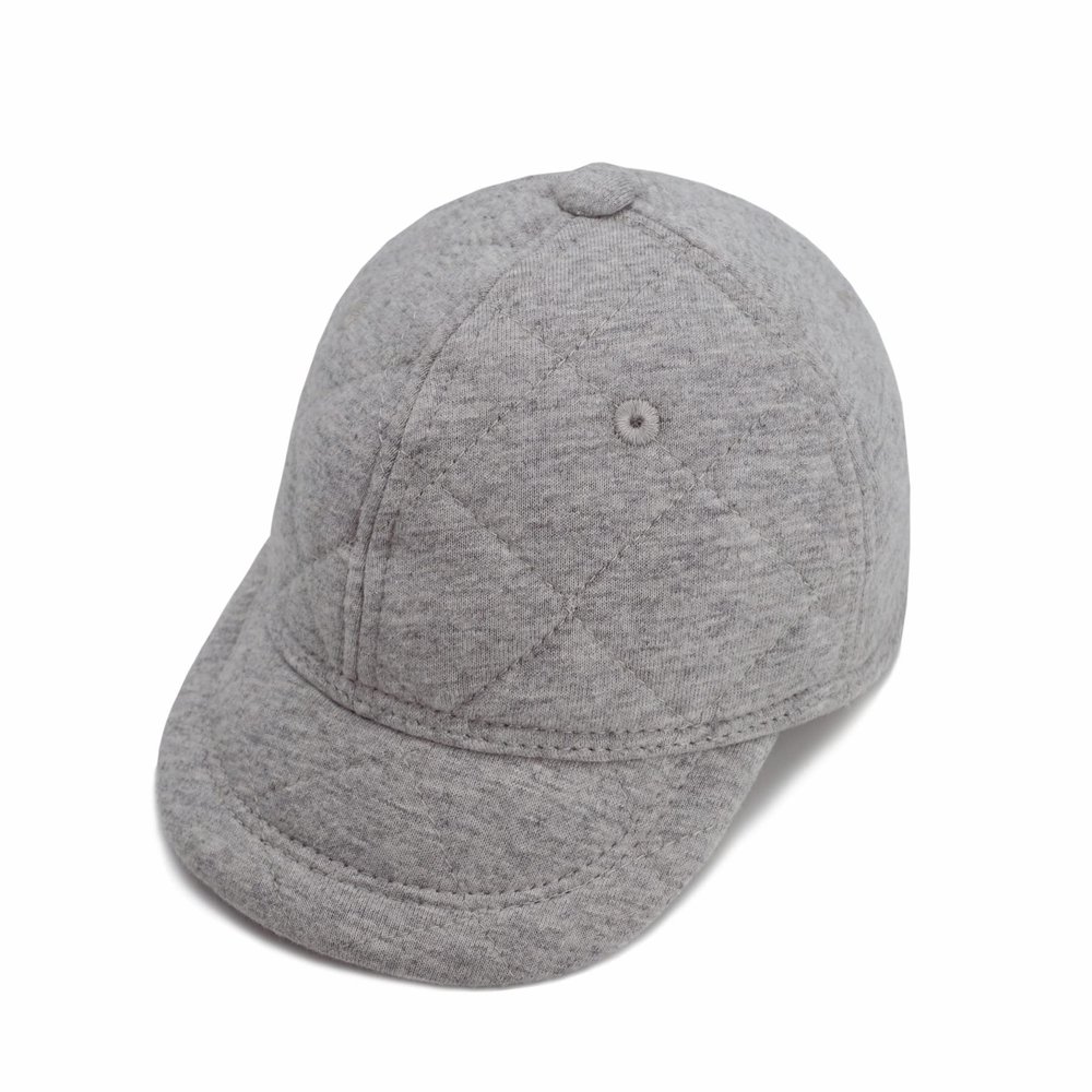 Keepersheep Baby Sun Hat 0-24M Multi-Size|Cotton Soft Brim Baseball Cap|Newborn Toddler Boys & Girls Outdoor (US, Age, 6 Months, 12 Months, Quilted Grey-New Size)