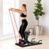DORTALA 8-in-1 Multifunctional Squat Machine Deep Sissy Squat, Push Up Abs Workout Home Gym Fitness Equipment, Home Gym Body Trainer w/ Additional Anti-Skid Measures, Black view 3