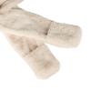 Kids Winter Hat Scarf Mittens 3 in 1 Faux Fur Hat Hooded Scarf Earflap Cap Neck Warmer Fuzzy Hoodie Ski Snow Cap Gloves Set view 3