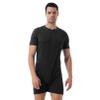 Manyakai Men's One Piece Athletic Bodysuit Button Down Leotard Shirt Gymnastic Jumpsuit Biketard Rompers Black XX-Large view 3
