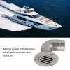 Acouto Boat Deck Drain 90 Degree Deck Drain Fittings 1.5in OD Deck Scupper 316 Stainless Steel Deck Drain End Adapter Plumbing Fittings for Marine Boat Yacht view 2