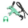 AMEYXGS Archery Compound Release Aids 3/4 Fingers Automatic Bow Release Trigger Thumb Release with Metal D Loop for Compound Bow Accessory (Green) view 1
