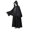 BLESSUME Friar Medieval Hooded Robe Monk Renaissance Priest Robe Halloween Cosplay Costume (XX-Large, Black) view 4