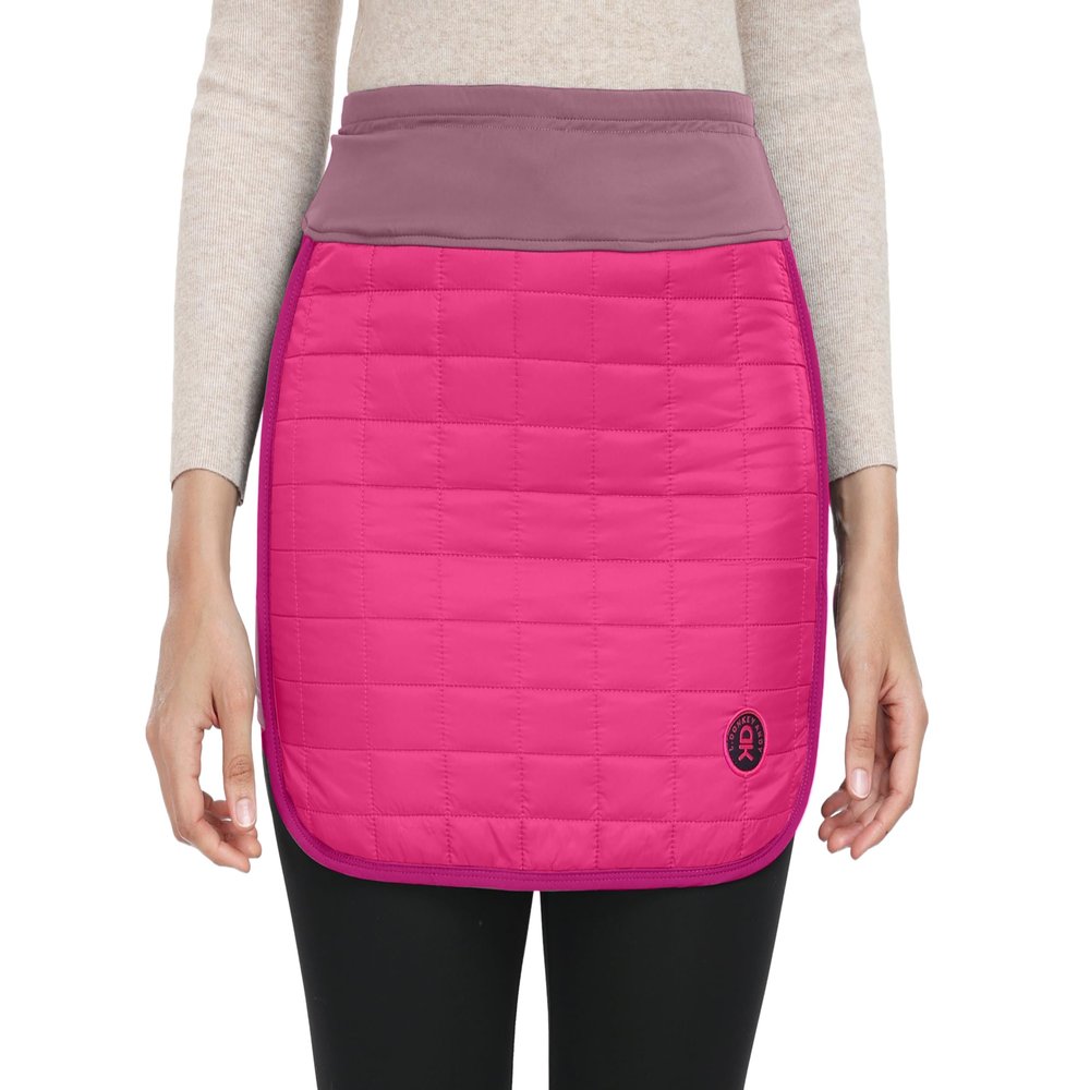 Little Donkey Andy Women's Lightweight Puffer Sport Skorts Warm Quilted Skirt Outdoors Hiking Running Fuchsia Rose 2XL